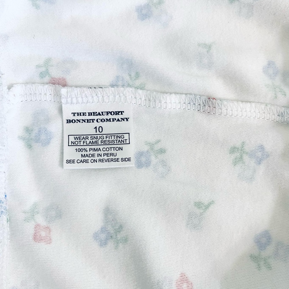 The Beaufort Bonnet Company Sara Jane's Short Sleeve Floral Pajama Set Size 8-10 - Picture 9 of 10